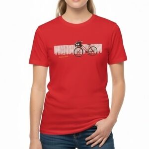 Bicycle T-shirt Mountian Khakis Urban Bike T-shirt Size Small Orange